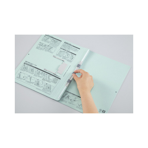 ガバットファイル（中抜き） A4縦 1～100ミリとじ 青