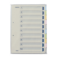 カラー仕切カード A4縦 10山 50組入