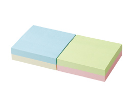 再生紙ふせん 75×75mm 混色 10冊入